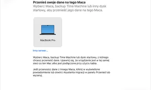 Jak przenieść dane z Maca na Maca? Wybierz źródło danych: MacBook Pro, backup Time Machine lub inny serwer.
